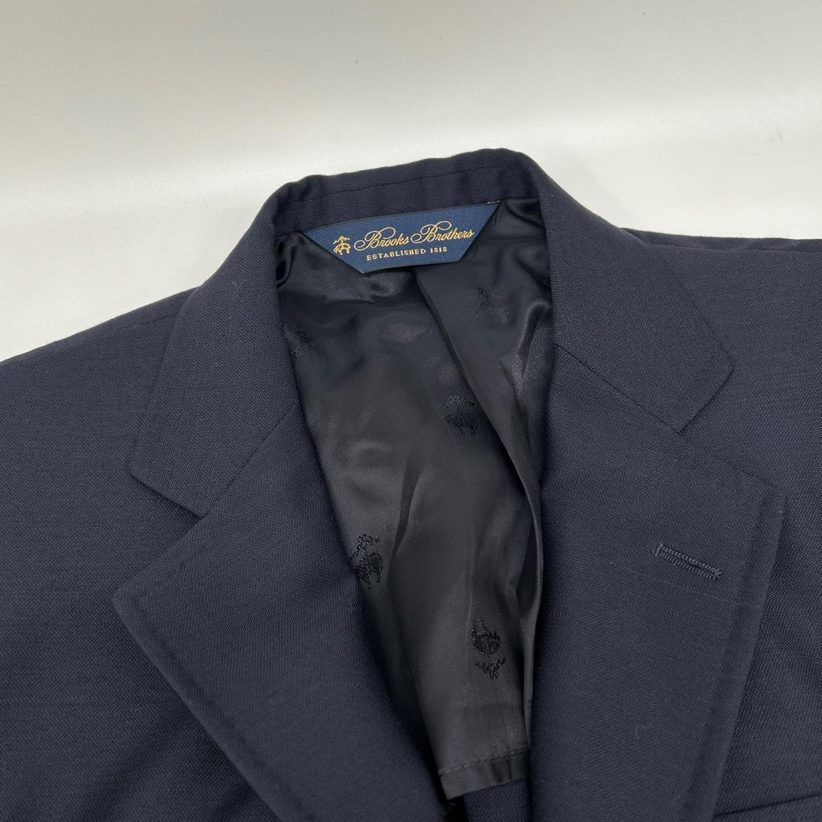 BrooksBrothers Mohair Wool 3-Button Blazer Navy Jacket Size 35SHT