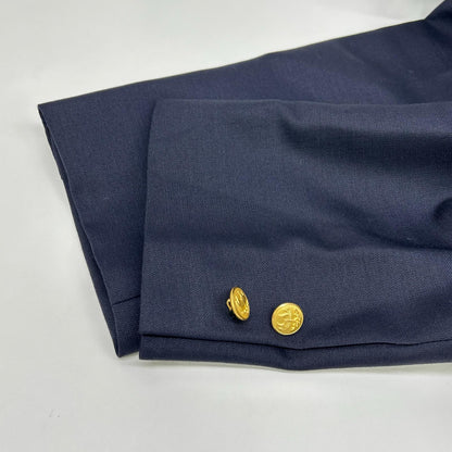 BrooksBrothers Mohair Wool 3-Button Blazer Navy Jacket Size 35SHT