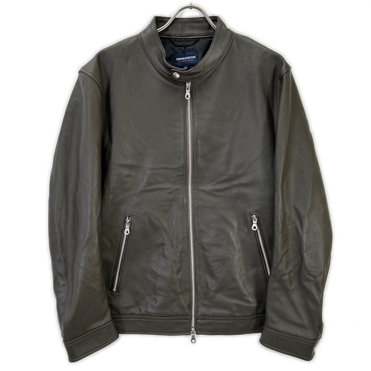 UnionStation Brown Sheep Nappa Single Leather Jacket Size LL