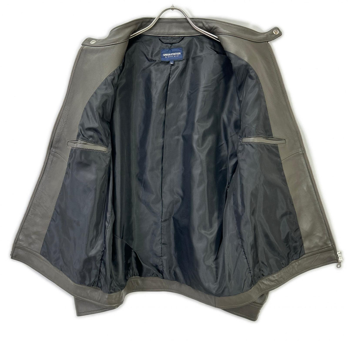 UnionStation Brown Sheep Nappa Single Leather Jacket Size LL