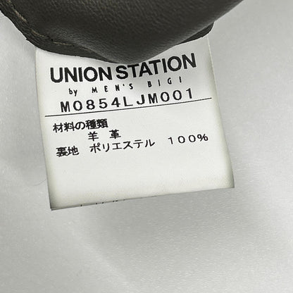 UnionStation Brown Sheep Nappa Single Leather Jacket Size LL