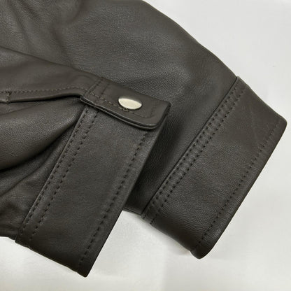 UnionStation Brown Sheep Nappa Single Leather Jacket Size LL