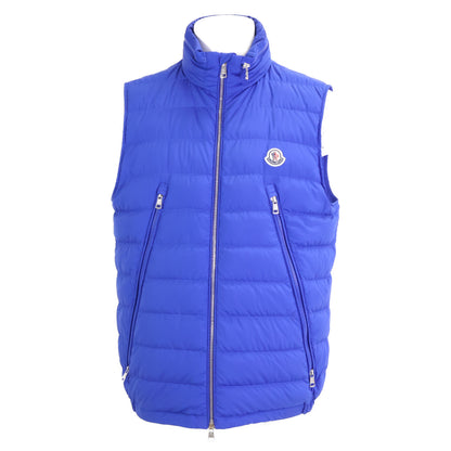 MONCLER ALBYT Hooded Down Vest Blue Size 3