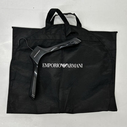 EMPORIOARMANI FW22 Black Logo Hoodie Puffer Jacket Size 48