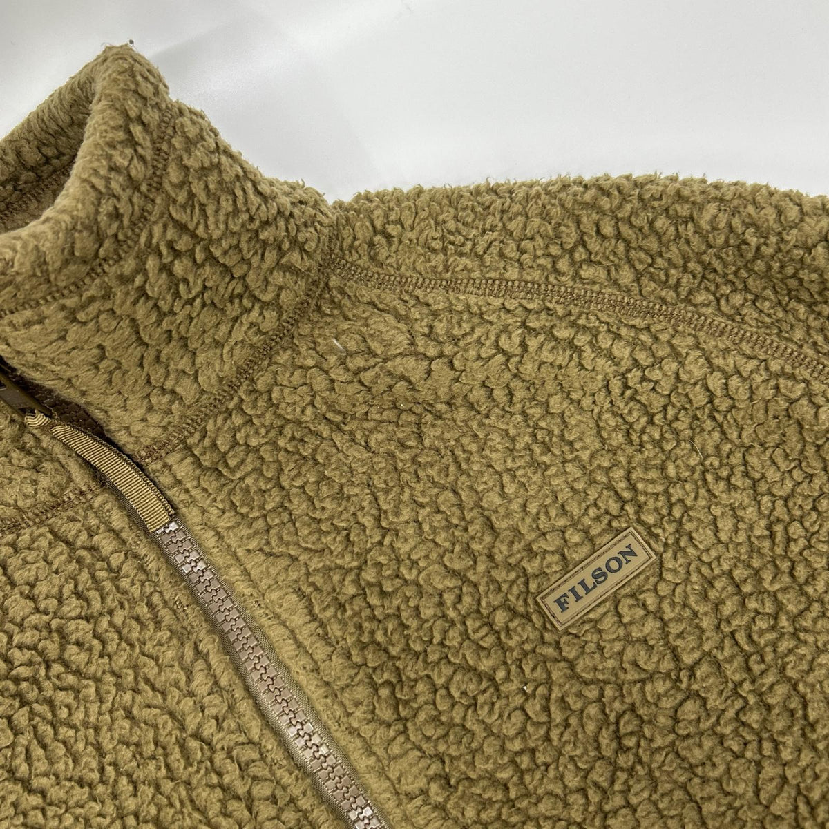 FILSON Khaki Boa Fleece Jacket Size S