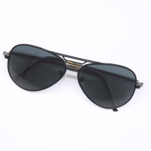 Ptolemy Black Titanium Teardrop Sunglasses Size 58x13