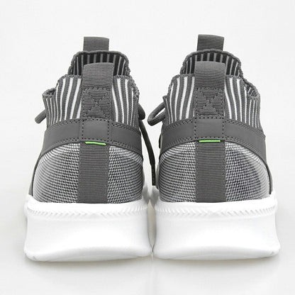 BOSS Gray Extreme Run Knit Low-Top Sneakers Size EU 43