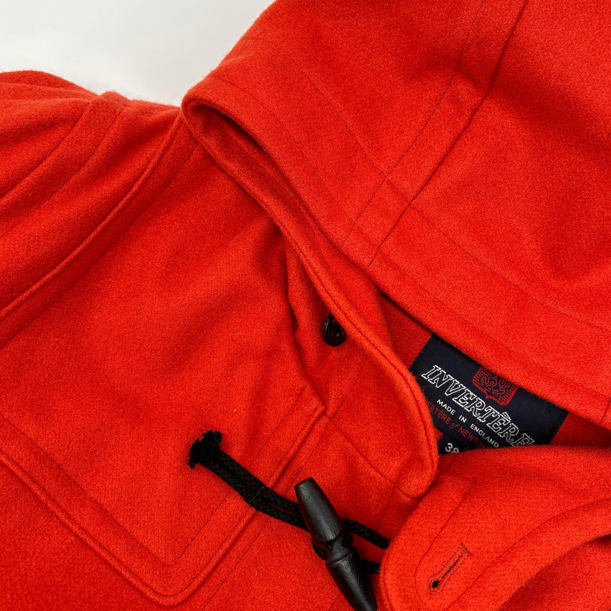 INVERTERE UA Exclusive Wool Duffle Coat Red Size 38