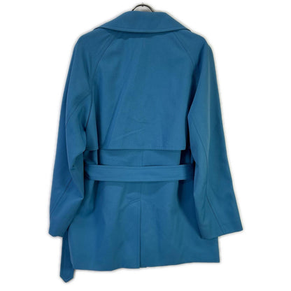 CABaN Light Blue Wool Gabardine Short Trench Coat Size S