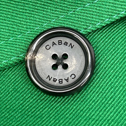 CABaN Green Wool Gabardine Long Trench Coat Size S