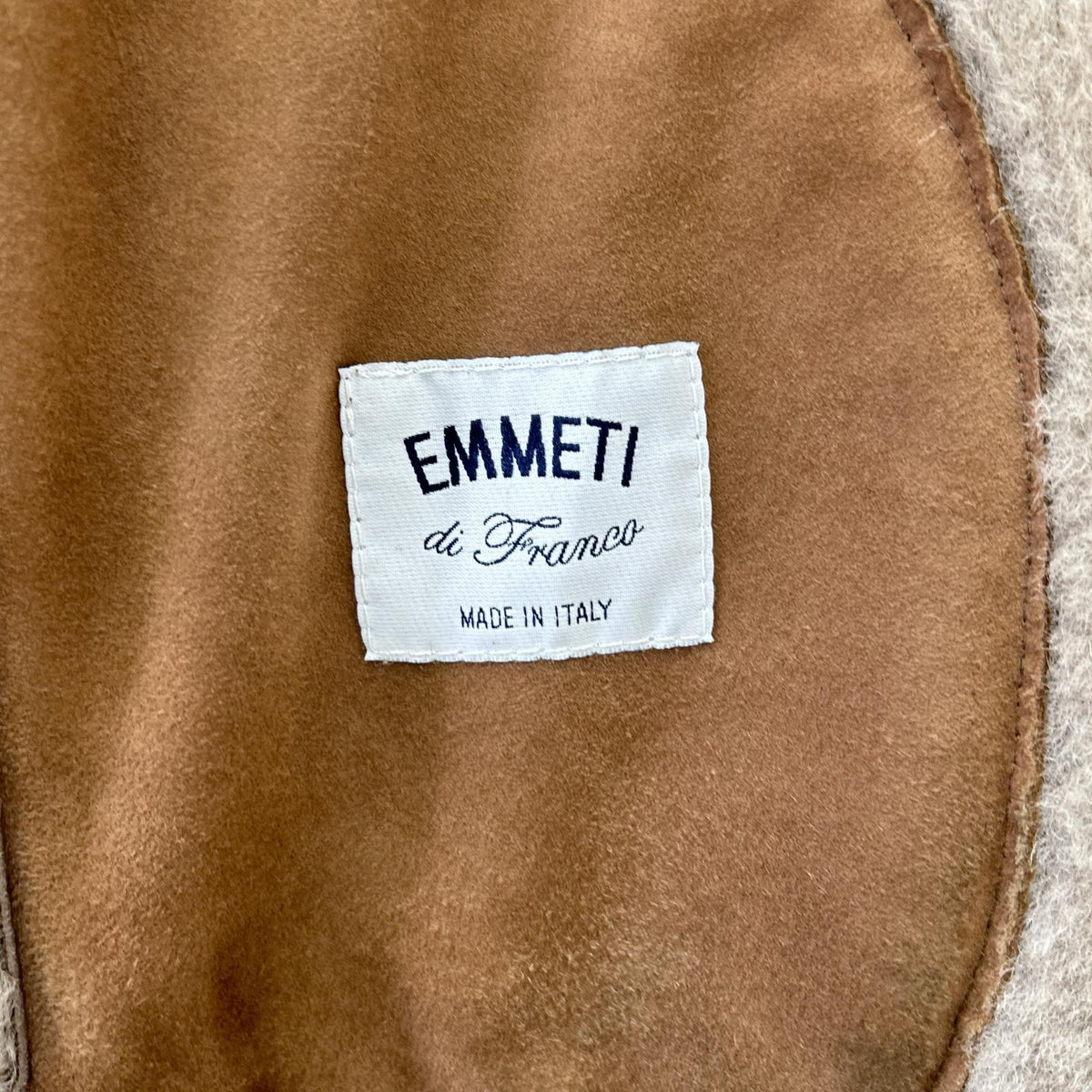 EMMETI Brown Shearling Boa Zip Vest Size 44