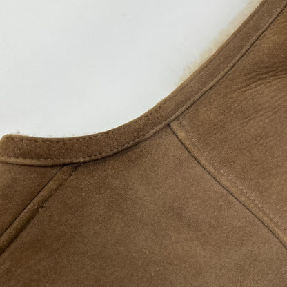 EMMETI Brown Shearling Boa Zip Vest Size 44