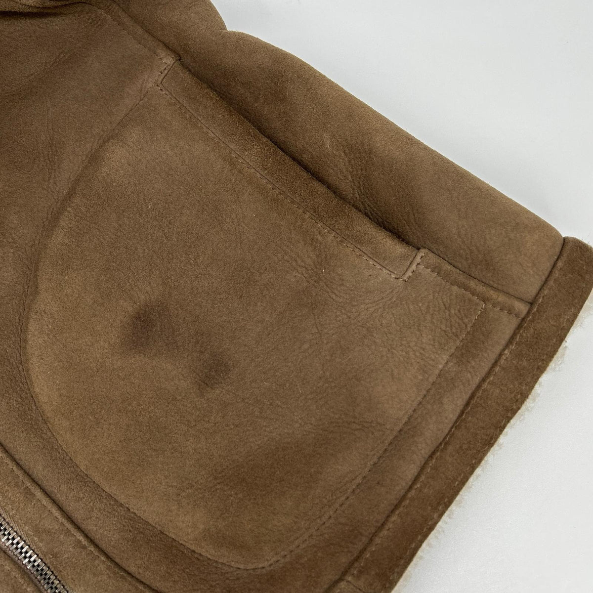 EMMETI Brown Shearling Boa Zip Vest Size 44
