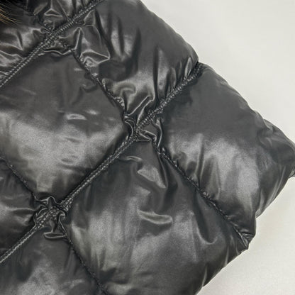 DUVETICA Gray Raccoon Fur Quilted Down Coat Size 48