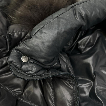 DUVETICA Gray Raccoon Fur Quilted Down Coat Size 48