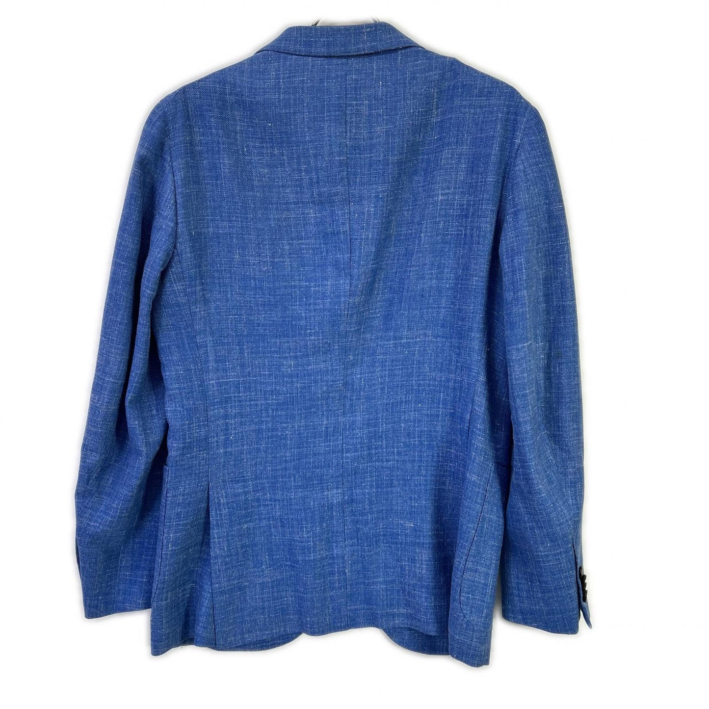 ISAIA SAILOR Wool Silk Linen 3B Single Jacket Blue Size 46