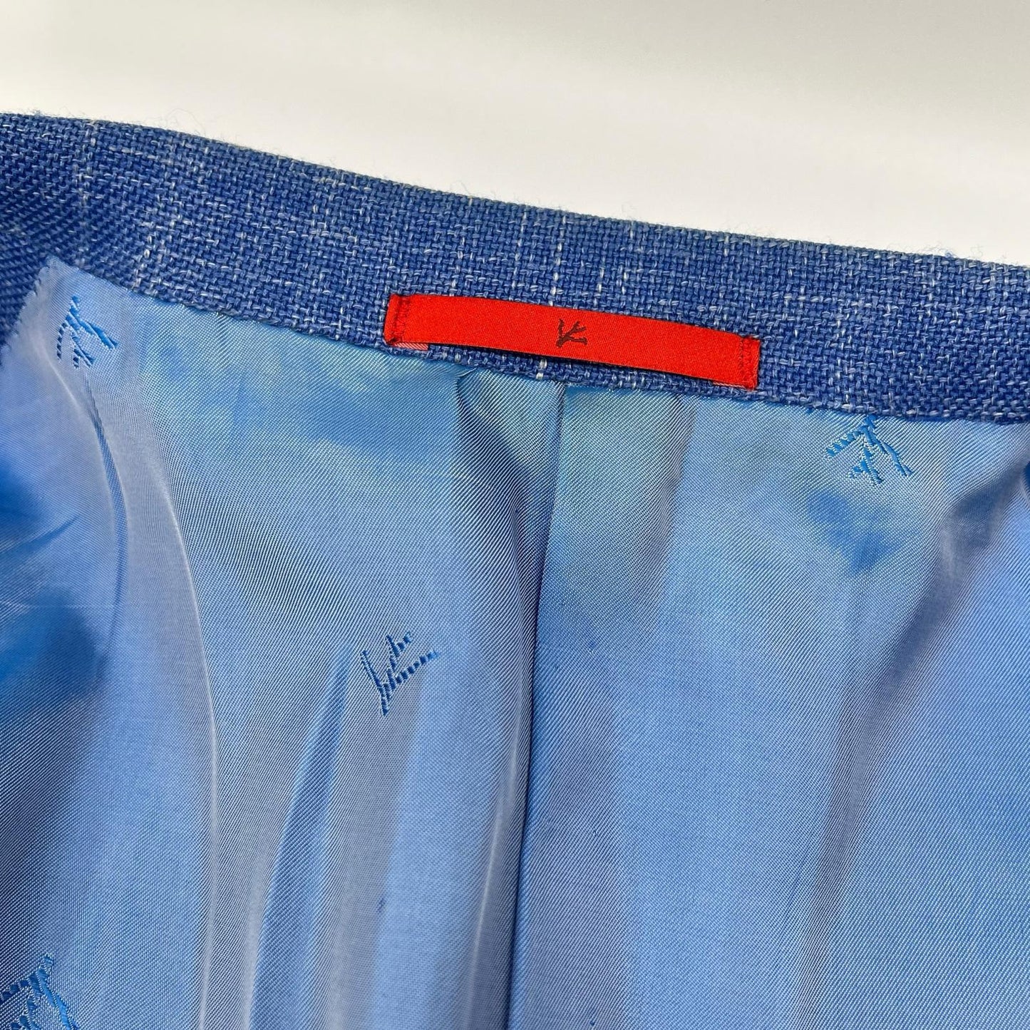 ISAIA SAILOR Wool Silk Linen 3B Single Jacket Blue Size 46