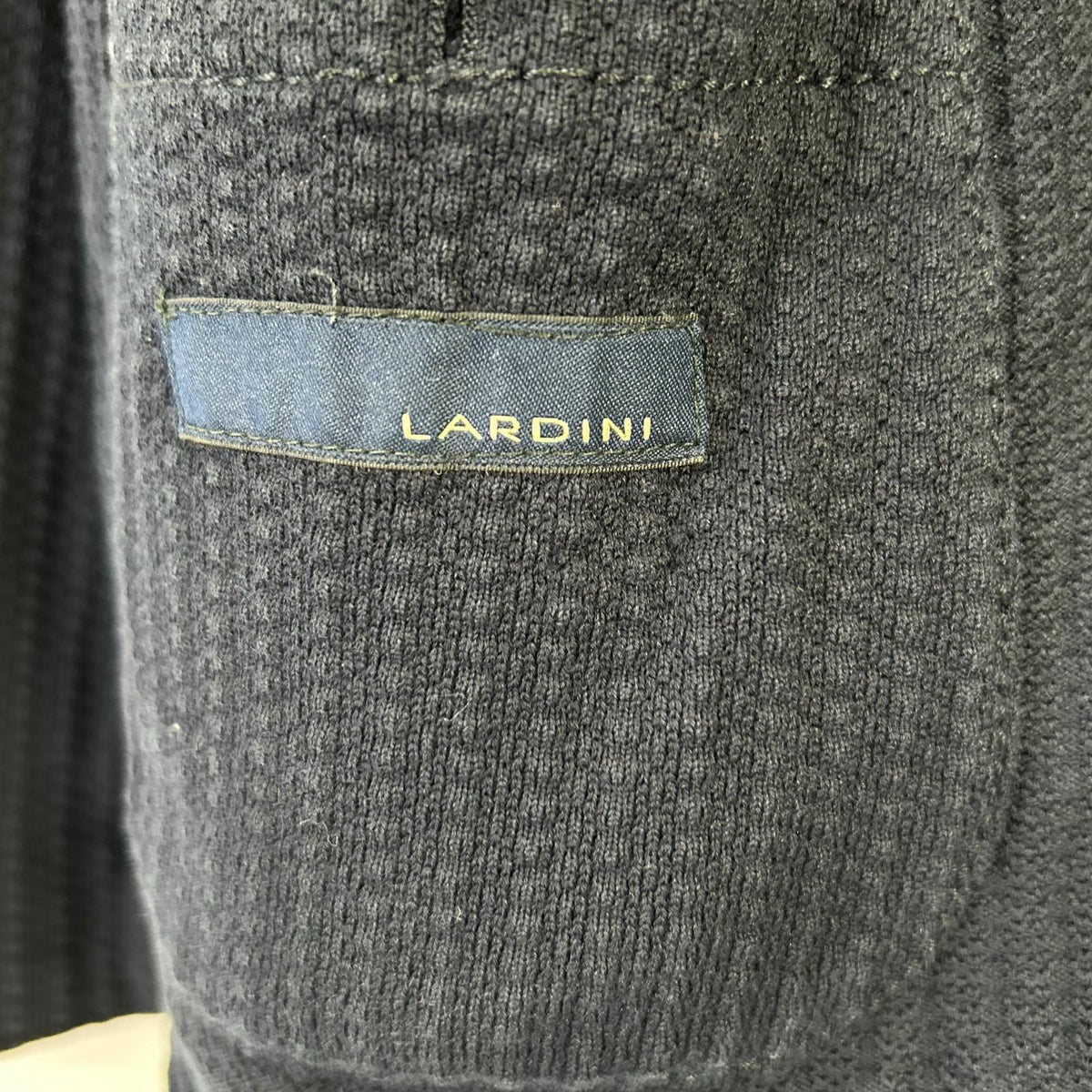 LARDINI Navy Double Seersucker Jacket Size 48
