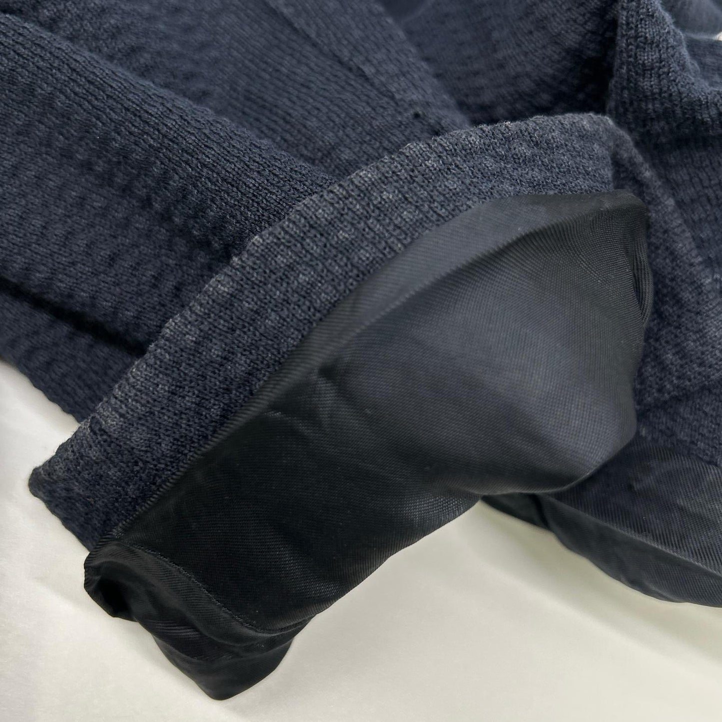 LARDINI Navy Double Seersucker Jacket Size 48