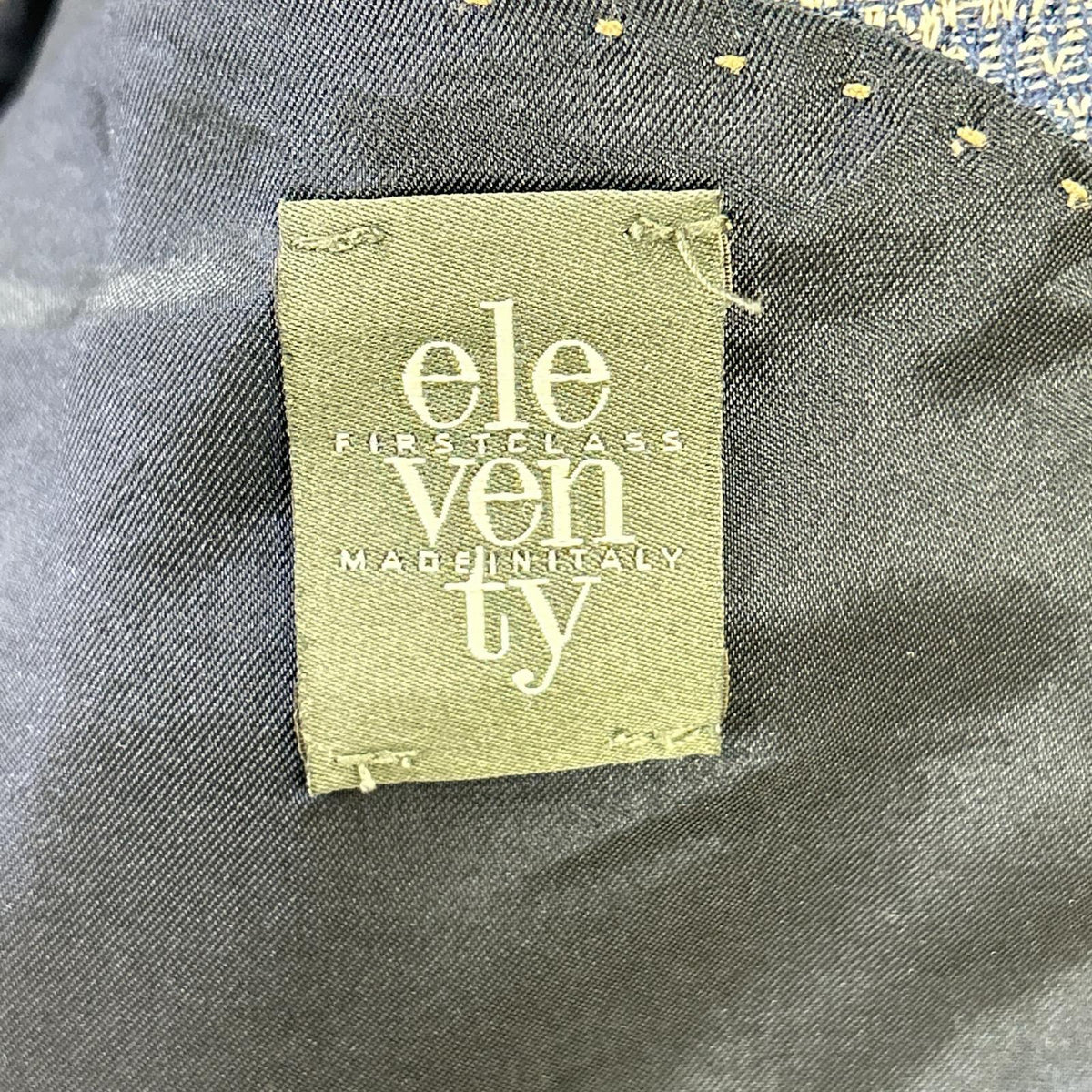 eleventy Blue Cotton Double-Breasted Jacket Size 50