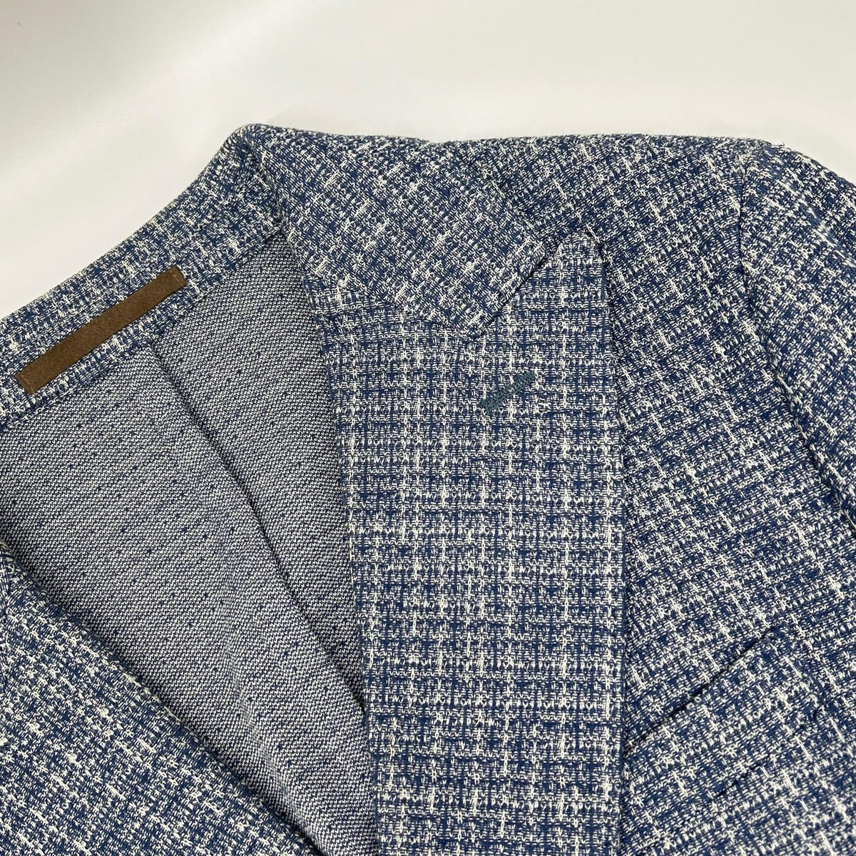 eleventy Blue Cotton Double-Breasted Jacket Size 50