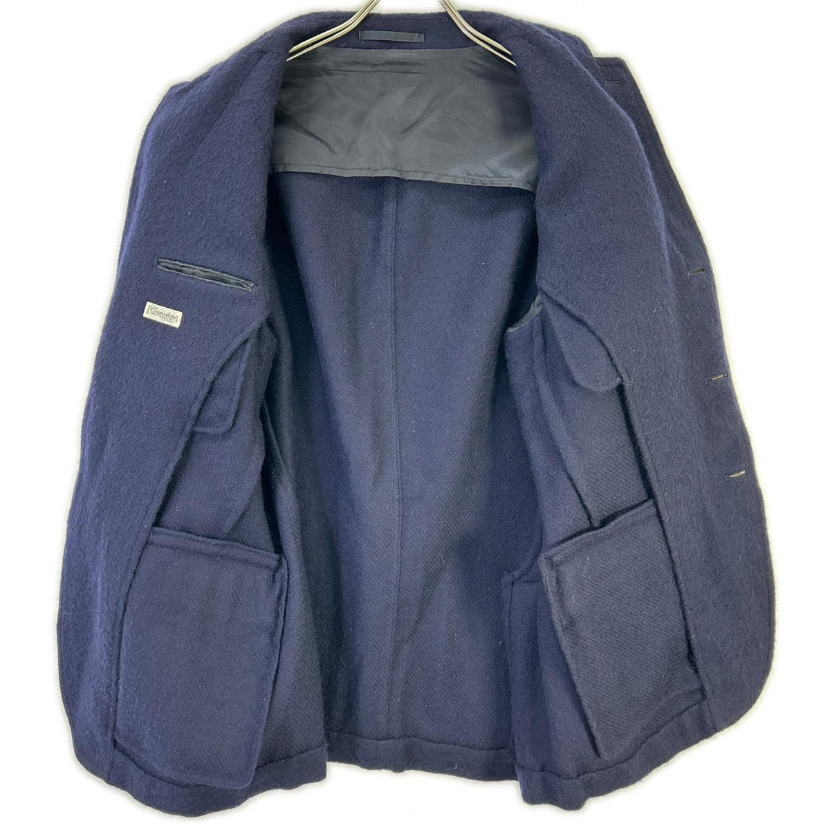 camoshita Navy Wool 2B Jacket Size 46