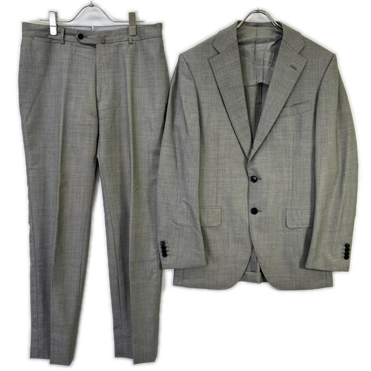 TOMORROWLAND Gray Loro Piana Super 170S Suit Size 48