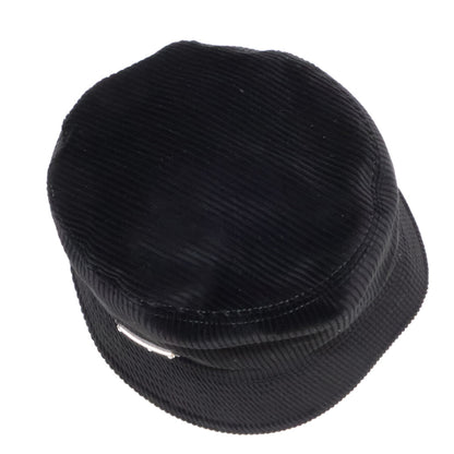 PRADA Triangle Logo Corduroy Bucket Hat Size L