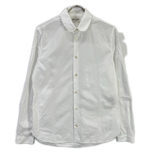 SAINT LAURENT PARIS White Cotton Long Sleeve Shirt Size 37