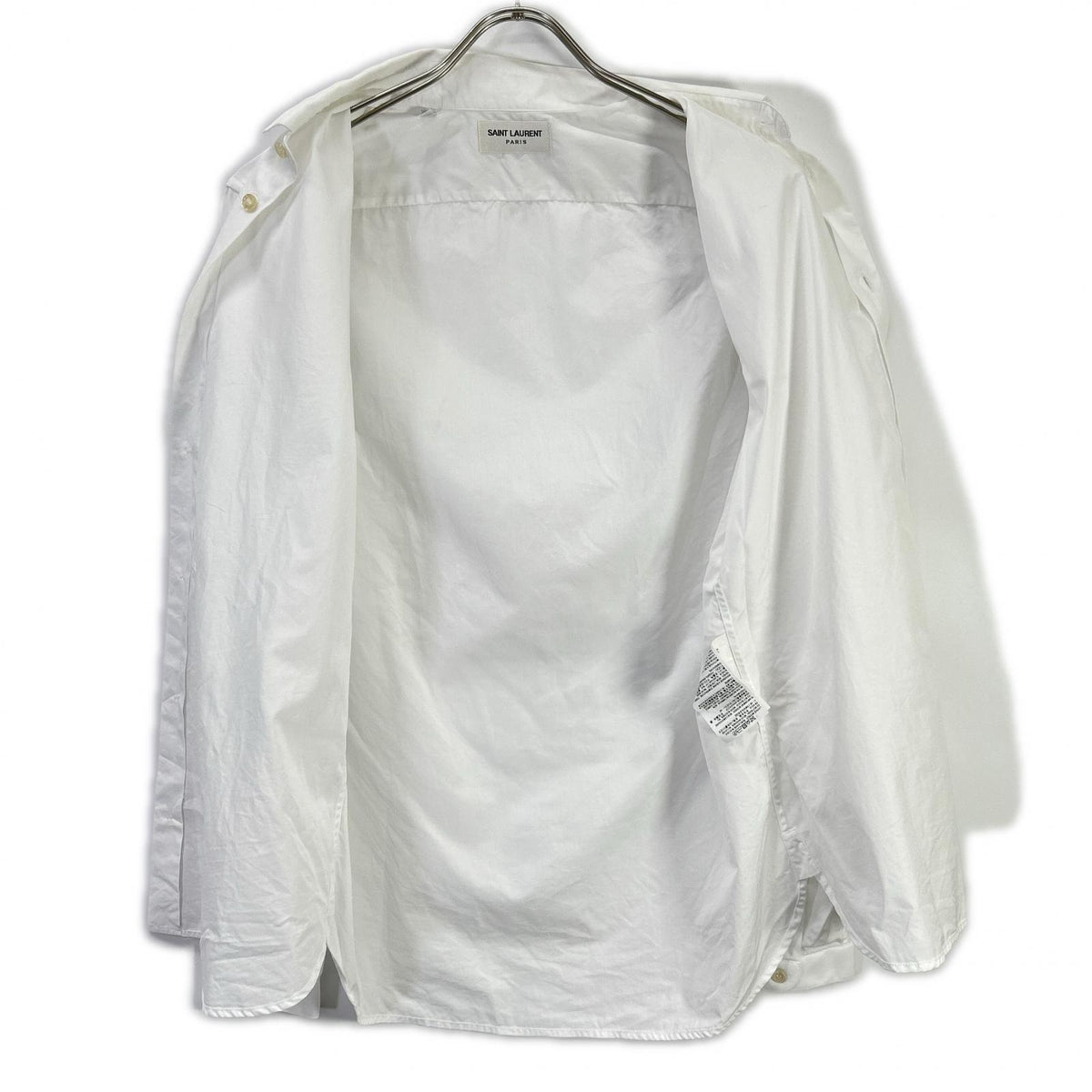SAINT LAURENT PARIS White Cotton Long Sleeve Shirt Size 37