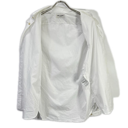 SAINT LAURENT PARIS White Cotton Long Sleeve Shirt Size 37