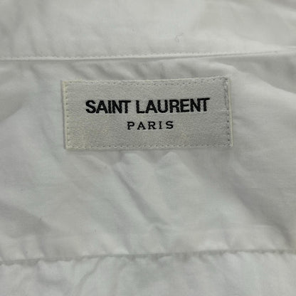 SAINT LAURENT PARIS White Cotton Long Sleeve Shirt Size 37