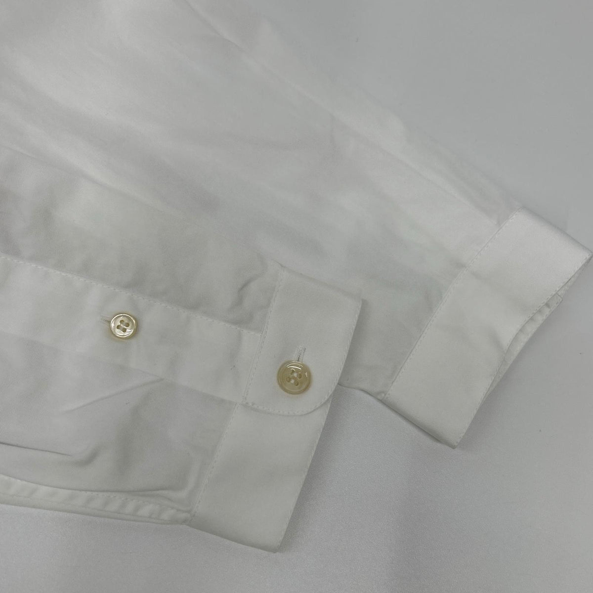 SAINT LAURENT PARIS White Cotton Long Sleeve Shirt Size 37