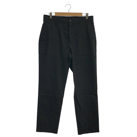 Theory 26SS Black Stretch Linen Tapered Pants Size 32