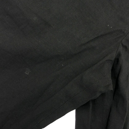 Theory 26SS Black Stretch Linen Tapered Pants Size 32