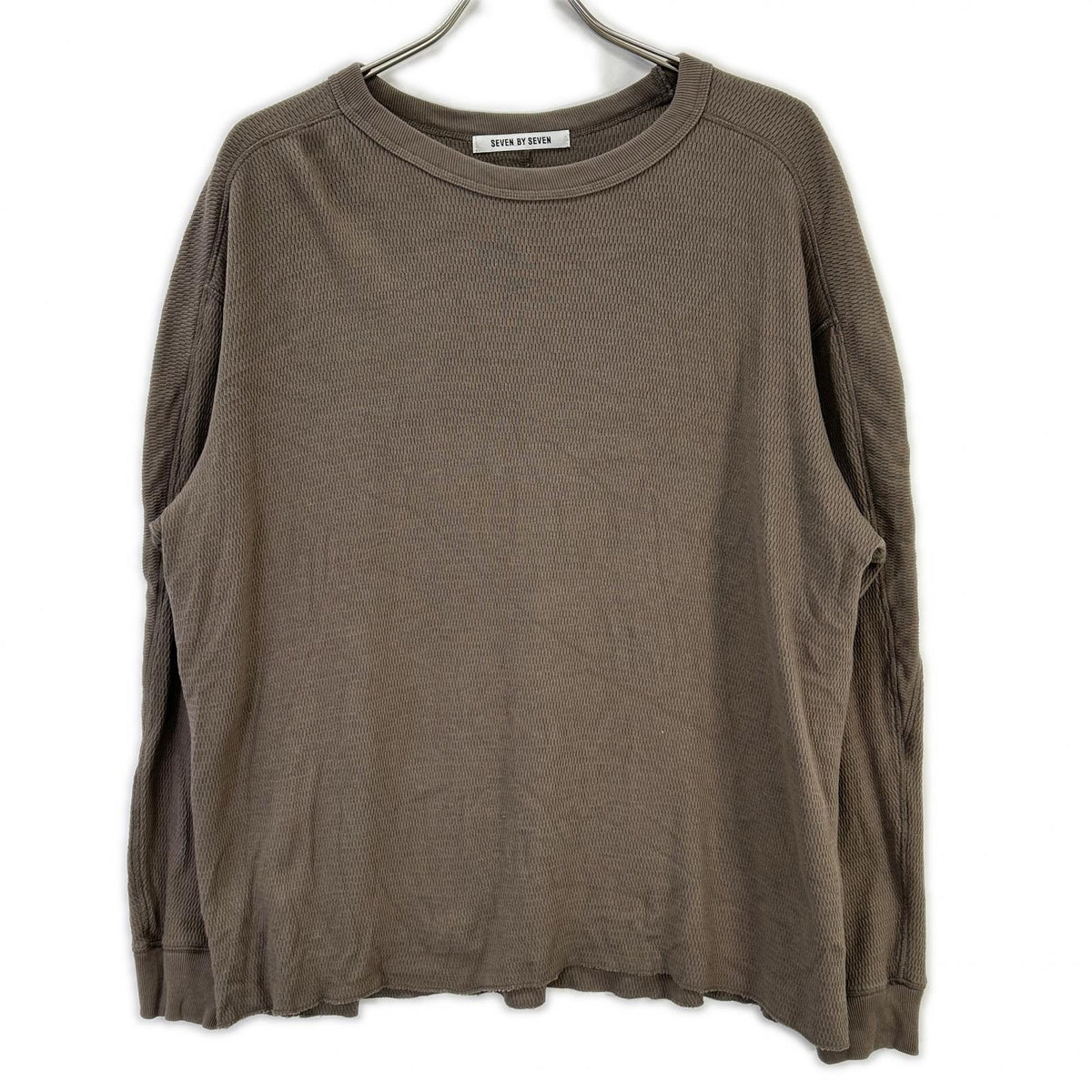 SEVEN BY SEVEN Khaki Waffle Long Sleeve Shirt Size S