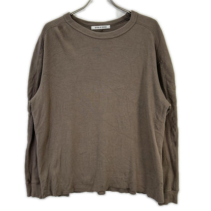 SEVEN BY SEVEN Khaki Waffle Long Sleeve Shirt Size S