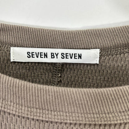 SEVEN BY SEVEN Khaki Waffle Long Sleeve Shirt Size S