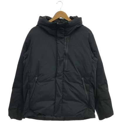 B&Y U-ARROWS Black Chambray Hooded Down Jacket Size L