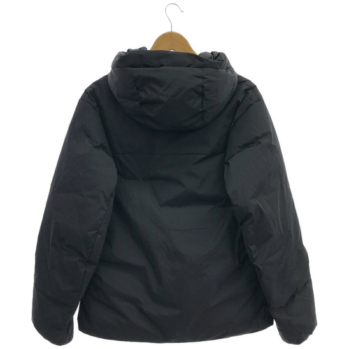 B&Y U-ARROWS Black Chambray Hooded Down Jacket Size L