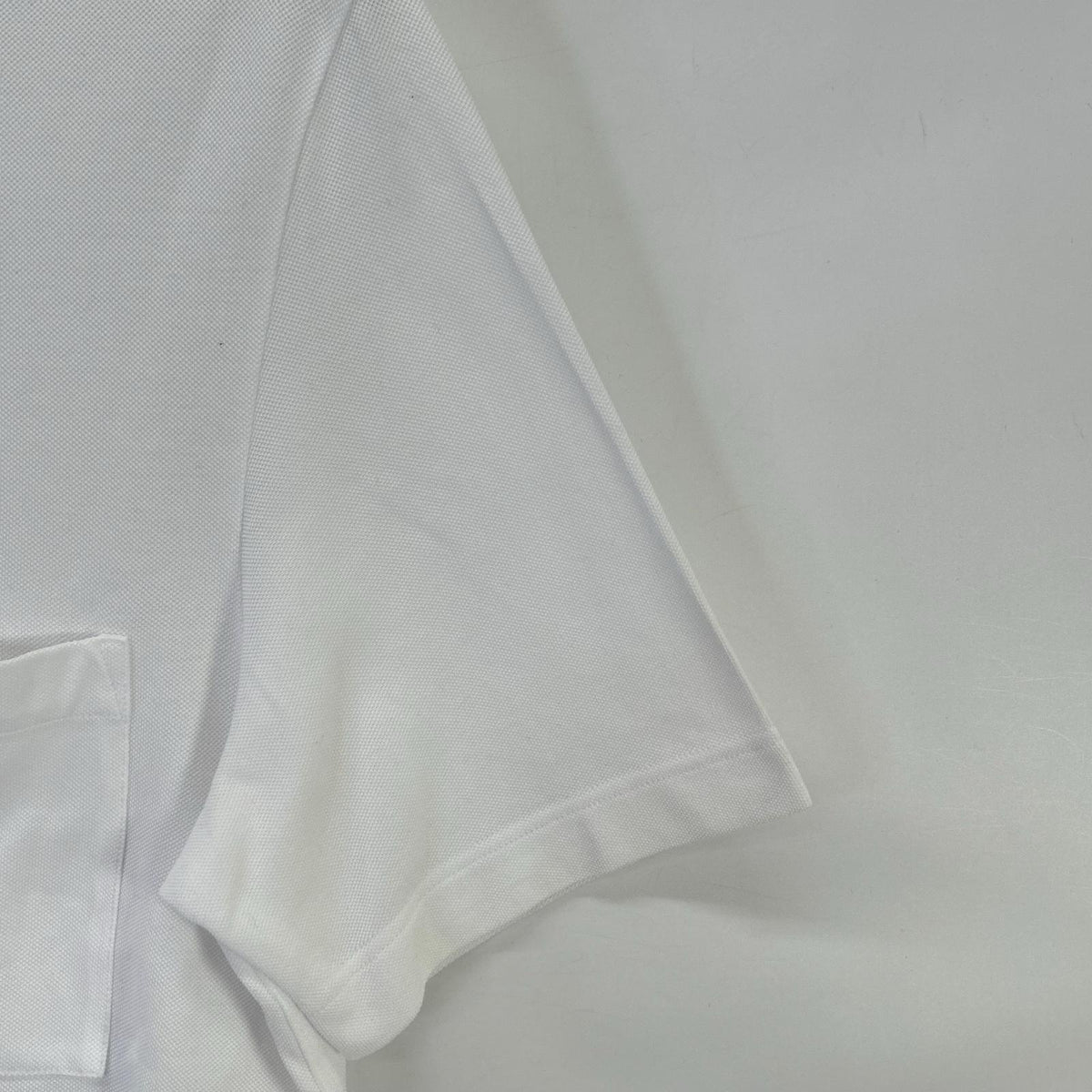 HERMES White H-Embroidered Pocket Polo Shirt Size S