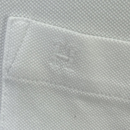 HERMES White H-Embroidered Pocket Polo Shirt Size S