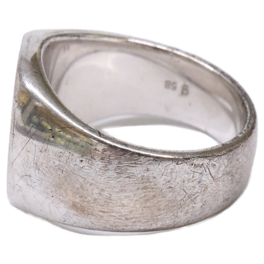 TOMWOOD 925 Silver Black Spinel Oval Ring Size ONE SIZE