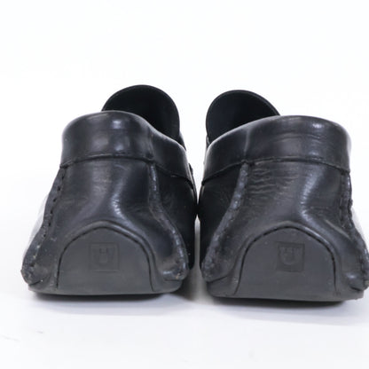 SalvatoreFerragamo Leather Driving Sneakers Black Size 10
