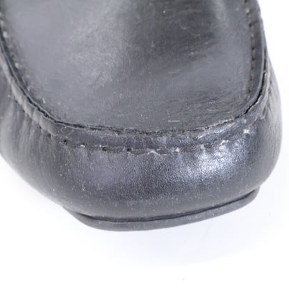 SalvatoreFerragamo Leather Driving Sneakers Black Size 10