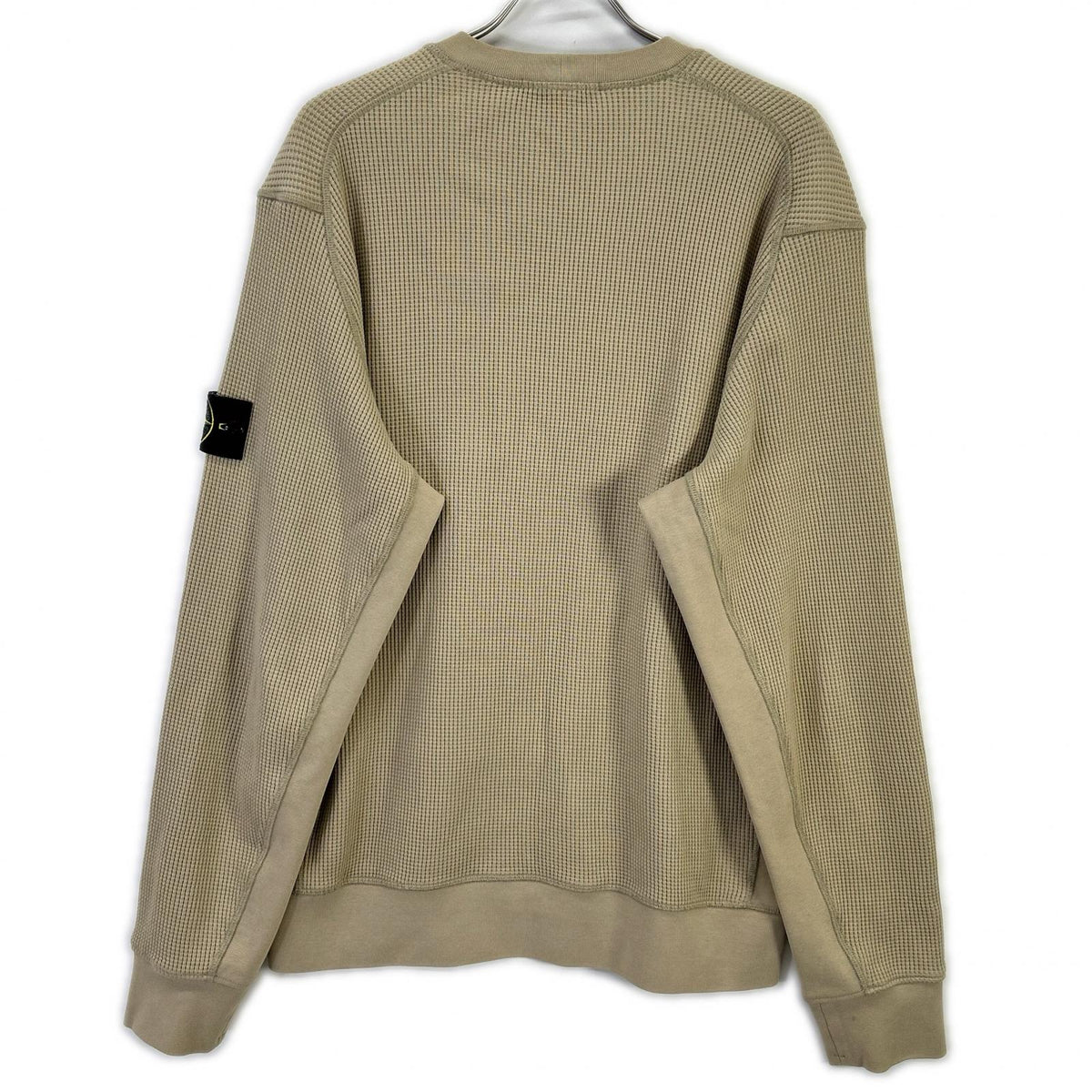 STONE ISLAND Organic Cotton Waffle Fleece Beige Size L