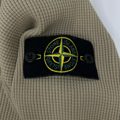 STONE ISLAND Organic Cotton Waffle Fleece Beige Size L
