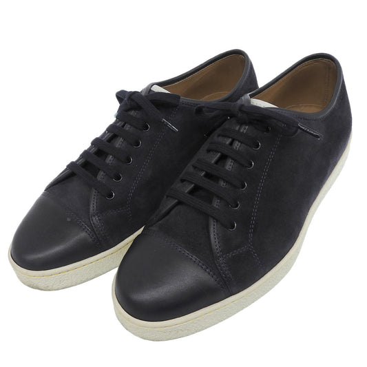 JOHNLOBB Rever Suede & Leather Low-Top Sneakers Navy Size 5E
