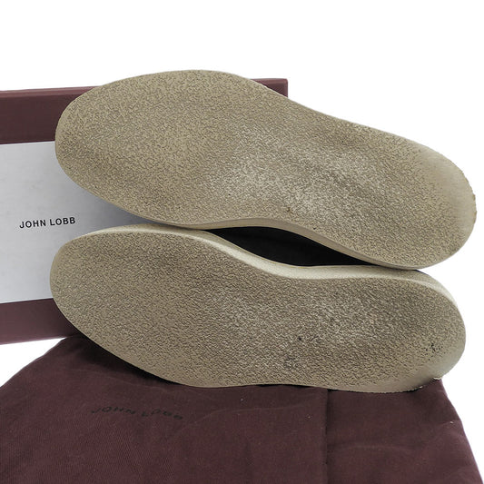 JOHNLOBB Rever Suede & Leather Low-Top Sneakers Navy Size 5E