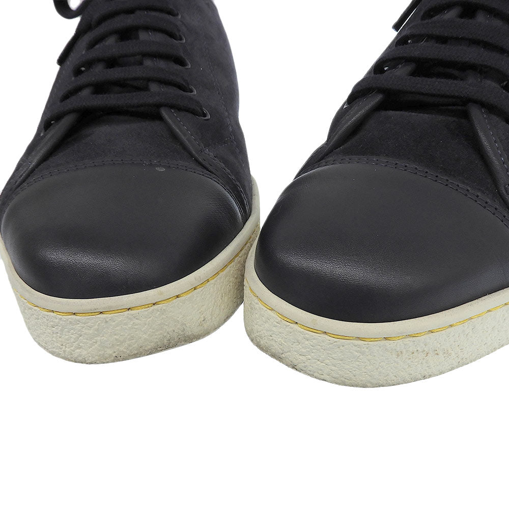 JOHNLOBB Rever Suede & Leather Low-Top Sneakers Navy Size 5E
